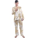 Flowers Shading Pattern Men s Long Sleeve Satin Pajamas Set View1