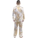 Flowers Shading Pattern Men s Long Sleeve Satin Pajamas Set View2