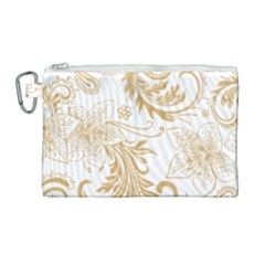 Flowers Shading Pattern Canvas Cosmetic Bag (large) by fashionpod