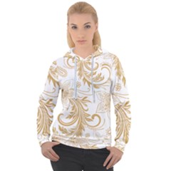 Flowers Shading Pattern Women s Overhead Hoodie