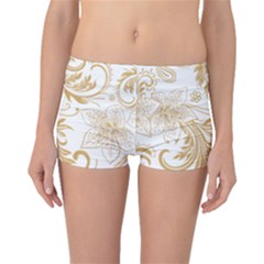 Flowers Shading Pattern Boyleg Bikini Bottoms by fashionpod