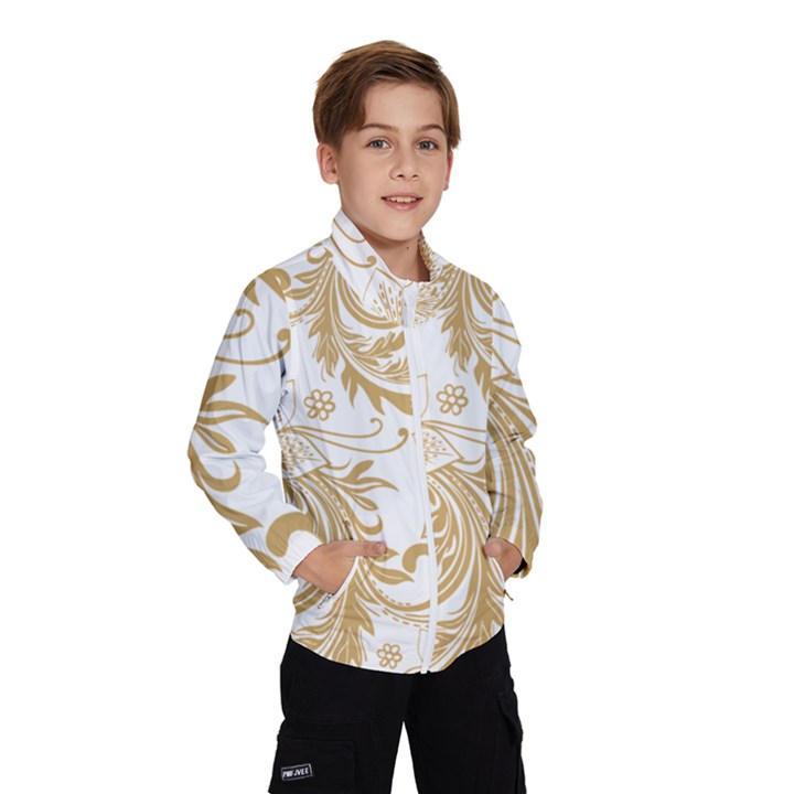 Flowers Shading Pattern Kids  Windbreaker