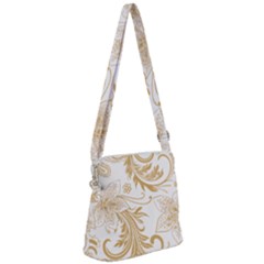 Flowers Shading Pattern Zipper Messenger Bag by fashionpod