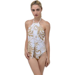 Flowers Shading Pattern Go With The Flow One Piece Swimsuit