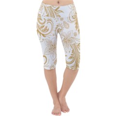 Flowers Shading Pattern Lightweight Velour Cropped Yoga Leggings by fashionpod