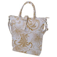 Flowers Shading Pattern Buckle Top Tote Bag by fashionpod