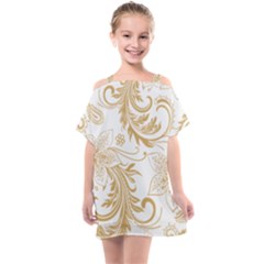 Flowers Shading Pattern Kids  One Piece Chiffon Dress by fashionpod