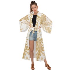 Flowers Shading Pattern Maxi Kimono by fashionpod