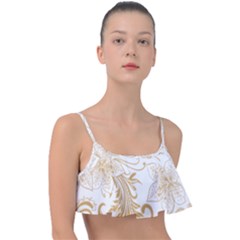 Flowers Shading Pattern Frill Bikini Top by fashionpod