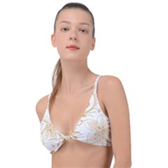 Flowers Shading Pattern Knot Up Bikini Top by fashionpod