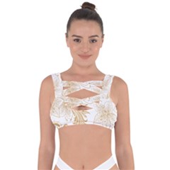 Flowers Shading Pattern Bandaged Up Bikini Top by fashionpod