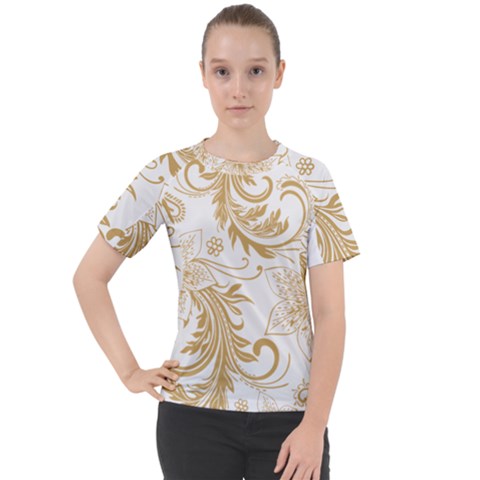 Flowers Shading Pattern Women s Sport Raglan Tee by fashionpod