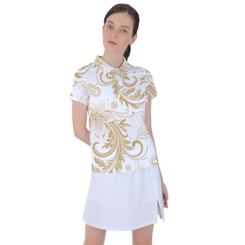 Flowers Shading Pattern Women s Polo Tee by fashionpod