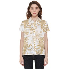 Flowers Shading Pattern Short Sleeve Pocket Shirt by fashionpod