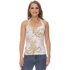 Flowers Shading Pattern Basic Halter Top by fashionpod