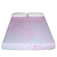 Watercolor Clouds Fitted Sheet (queen Size) by Littlebird