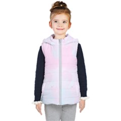 Watercolor Clouds Kids  Hooded Puffer Vest