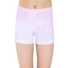 Watercolor Clouds Kids  Sports Shorts by Littlebird