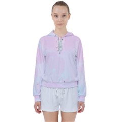 Watercolor Clouds Women s Tie Up Sweat