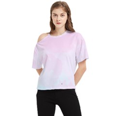 Watercolor Clouds One Shoulder Cut Out Tee