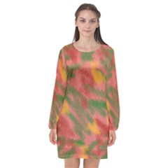 Artflow  Long Sleeve Chiffon Shift Dress  by Littlebird