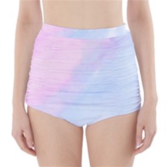 Watercolor Clouds2 High-waisted Bikini Bottoms by Littlebird