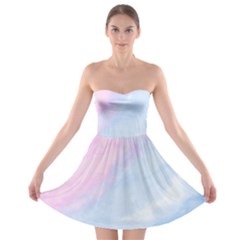 Watercolor Clouds2 Strapless Bra Top Dress by Littlebird