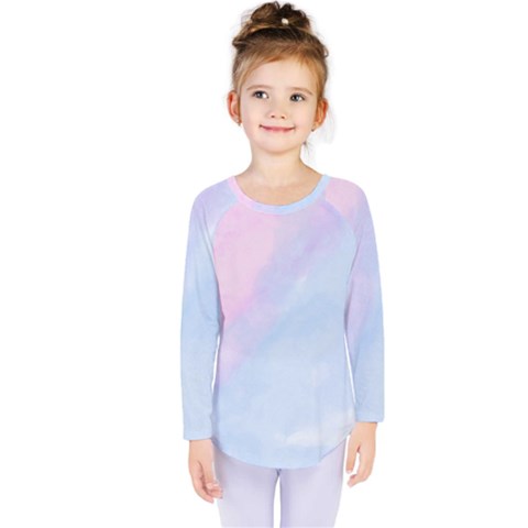 Watercolor Clouds2 Kids  Long Sleeve Tee by Littlebird