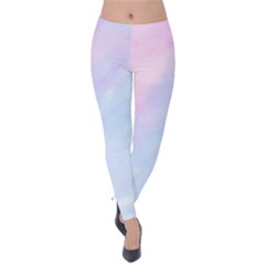 Watercolor Clouds2 Velvet Leggings