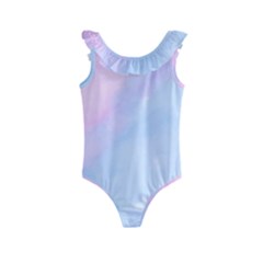 Watercolor Clouds2 Kids  Frill Swimsuit