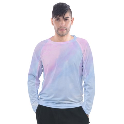 Watercolor Clouds2 Men s Long Sleeve Raglan Tee by Littlebird