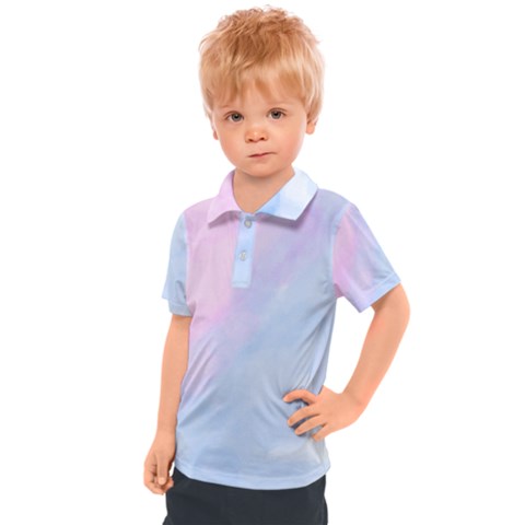 Watercolor Clouds2 Kids  Polo Tee by Littlebird