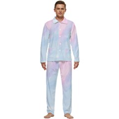 Watercolor Clouds2 Men s Long Sleeve Velvet Pocket Pajamas Set by Littlebird