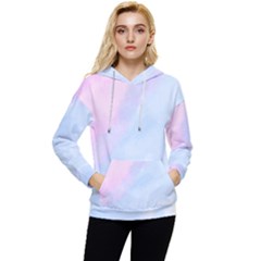 Watercolor Clouds2 Women s Lightweight Drawstring Hoodie