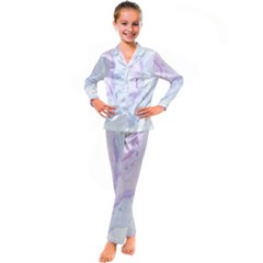 Color Flow Kid s Satin Long Sleeve Pajamas Set by Littlebird