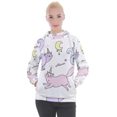  Cute Unicorn Cats Women s Hooded Pullover