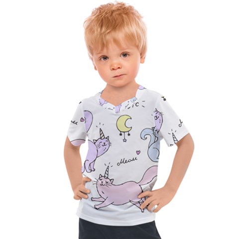  Cute Unicorn Cats Kids  Sports Tee by Littlebird