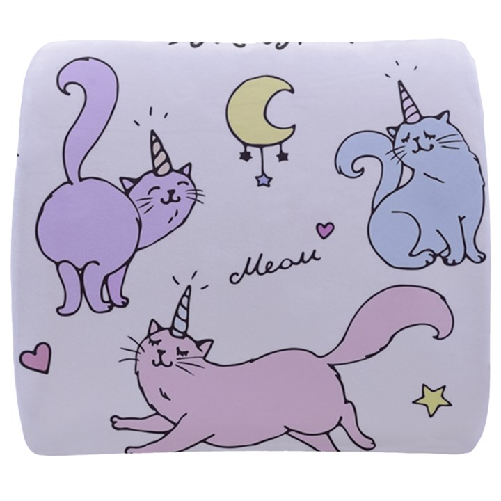  Cute unicorn cats Back Support Cushion