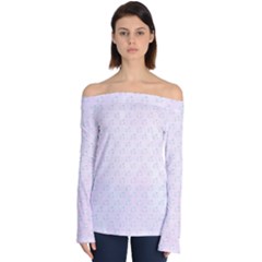 Unicorns Pattern Off Shoulder Long Sleeve Top by Littlebird