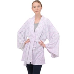 Unicorns Pattern Long Sleeve Velvet Kimono  by Littlebird