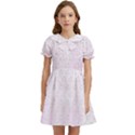 unicorns pattern Kids  Bow Tie Puff Sleeve Dress View1