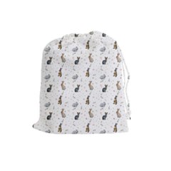 Cute Rabbit Drawstring Pouch (large) by SychEva