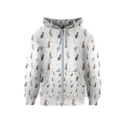 Cute Rabbit Kids  Zipper Hoodie by SychEva