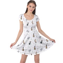 Cute Rabbit Cap Sleeve Dress by SychEva