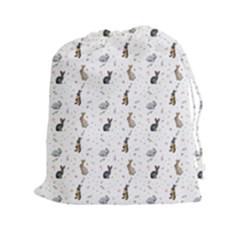 Cute Rabbit Drawstring Pouch (2xl) by SychEva