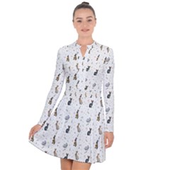 Cute Rabbit Long Sleeve Panel Dress by SychEva