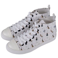 Cute Rabbit Women s Mid-top Canvas Sneakers by SychEva