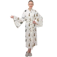 Cute Rabbit Maxi Velour Kimono by SychEva