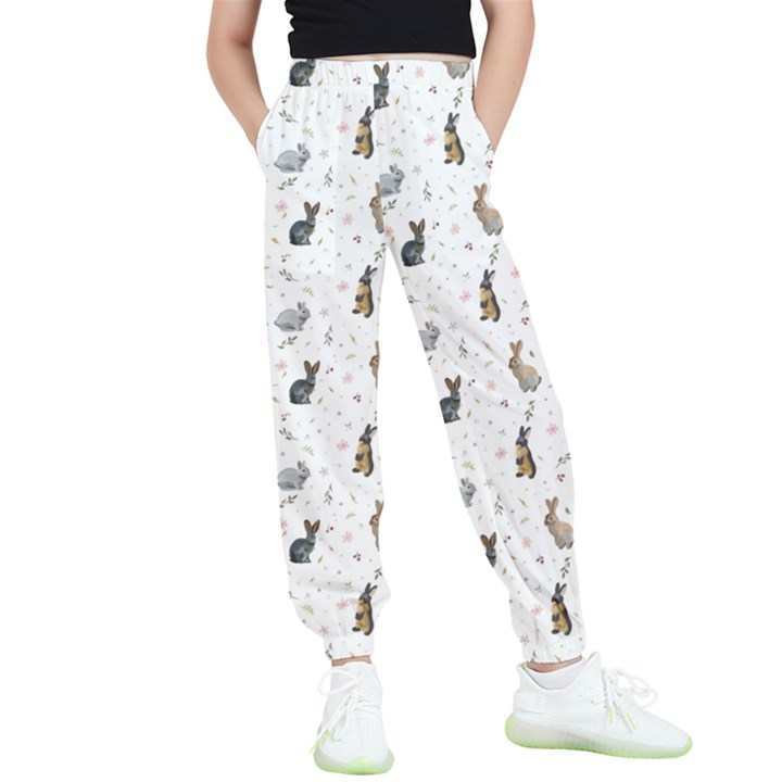 Cute Rabbit Kids  Elastic Waist Pants