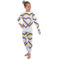 Rainbow Hearts Kids  Long Sleeve Set 